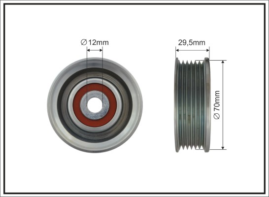 Deflection/Guide Pulley, V-ribbed belt - 499-92 CAFFARO