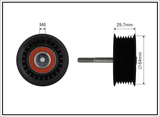 Deflection/Guide Pulley, V-ribbed belt - 500028 CAFFARO