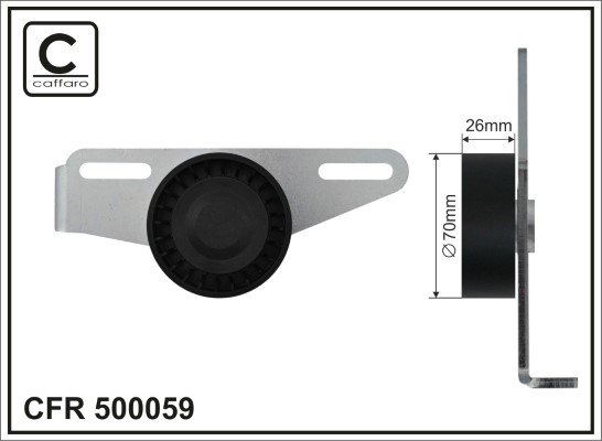 Belt Tensioner, V-ribbed belt - 500059 CAFFARO
