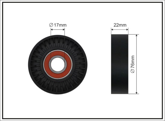 Tensioner Pulley, V-ribbed belt - 500064 CAFFARO