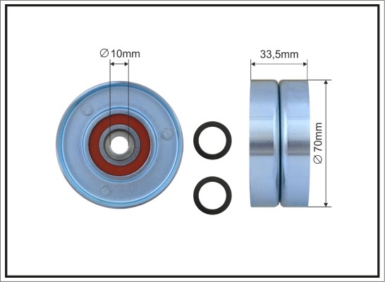 Tensioner Pulley, V-ribbed belt - 500072 CAFFARO