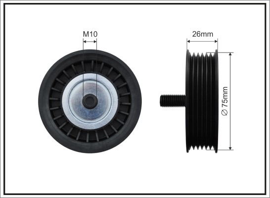 Deflection/Guide Pulley, V-ribbed belt - 500080 CAFFARO