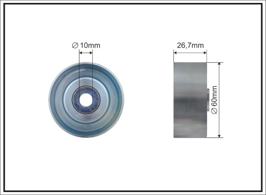Deflection/Guide Pulley, V-ribbed belt - 500082 CAFFARO