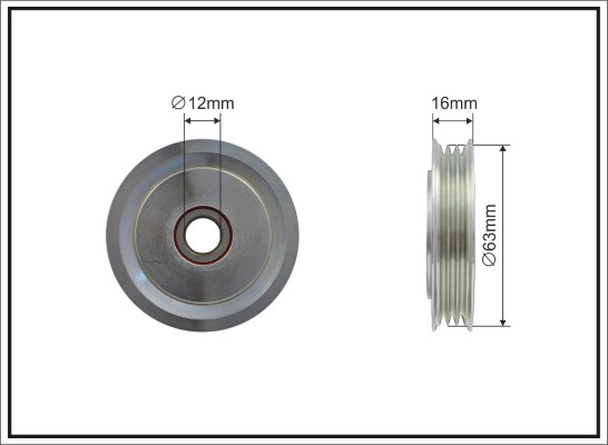 Deflection/Guide Pulley, V-ribbed belt - 500093 CAFFARO