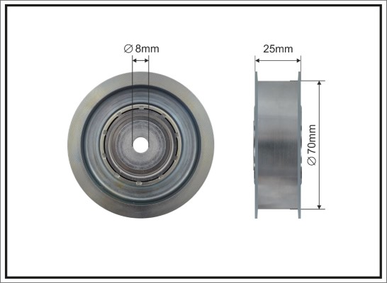 Deflection/Guide Pulley, V-ribbed belt - 500094 CAFFARO