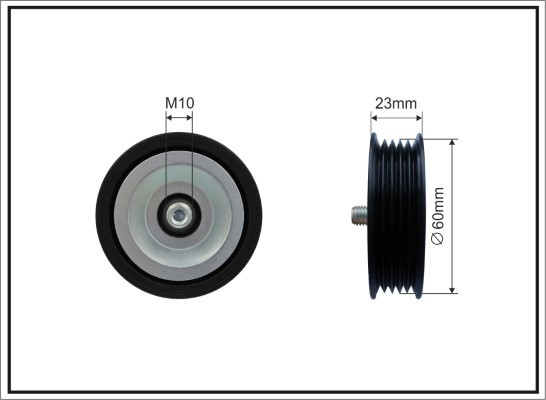 Deflection/Guide Pulley, V-ribbed belt - 500095 CAFFARO