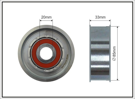Deflection/Guide Pulley, V-ribbed belt - 500100 CAFFARO