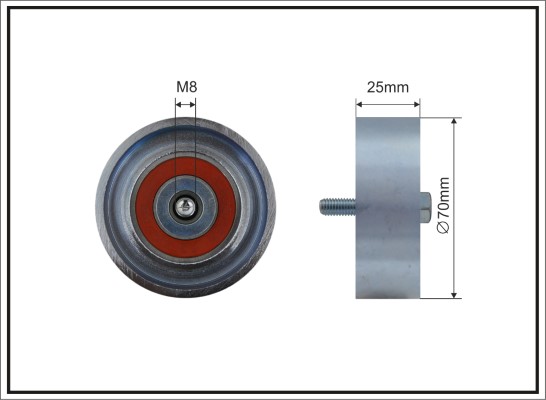 Deflection/Guide Pulley, V-ribbed belt - 500108 CAFFARO
