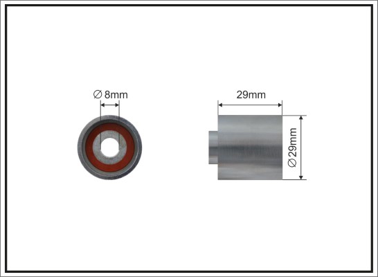 Deflection/Guide Pulley, timing belt - 500117 CAFFARO