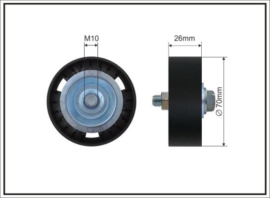 Tensioner Pulley, V-ribbed belt - 500131 SC CAFFARO