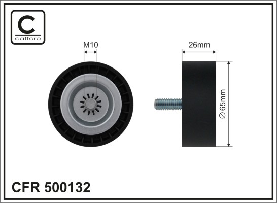 Deflection/Guide Pulley, V-ribbed belt - 500132 CAFFARO