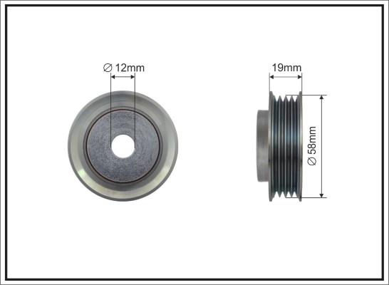 Deflection/Guide Pulley, V-ribbed belt - 500135 CAFFARO