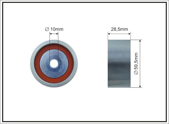 Tensioner Pulley, timing belt - 500136 CAFFARO