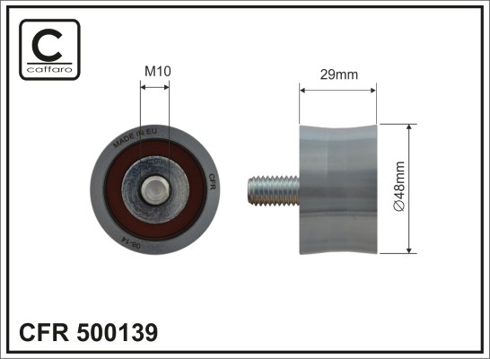 Deflection/Guide Pulley, timing belt - 500139 CAFFARO