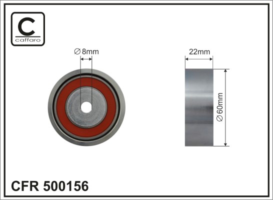 Deflection/Guide Pulley, V-ribbed belt - 500156 CAFFARO