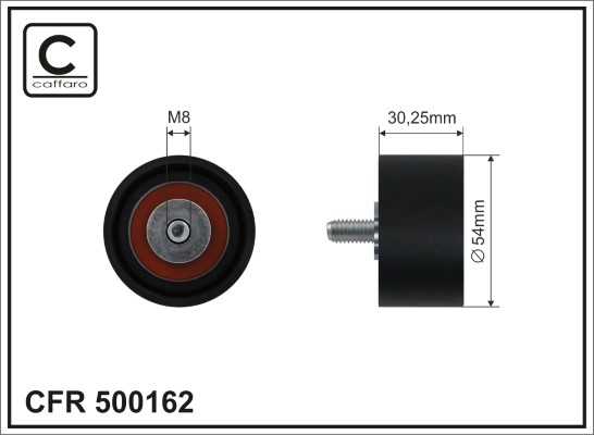 Deflection/Guide Pulley, V-ribbed belt - 500162 CAFFARO