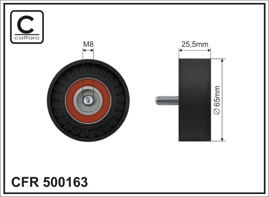 Deflection/Guide Pulley, V-ribbed belt - 500163 CAFFARO