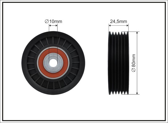 Deflection/Guide Pulley, V-ribbed belt - 500165 CAFFARO