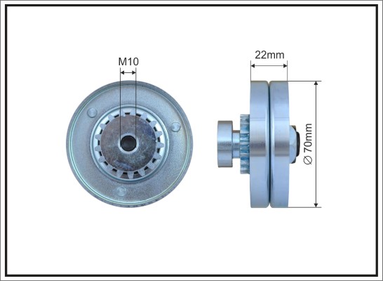 Tensioner Pulley, V-ribbed belt - 500175 CAFFARO