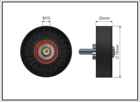 Deflection/Guide Pulley, V-ribbed belt - 500176 CAFFARO