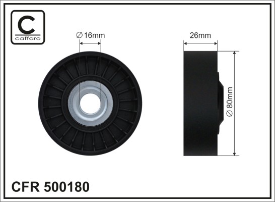 Galoppino/Guidacinghia, Cinghia Poly-V - 500180 CAFFARO