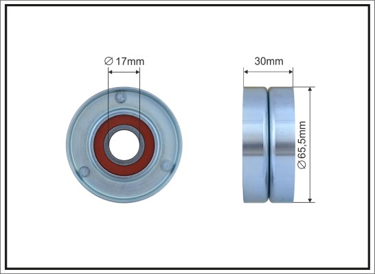 Tensioner Pulley, V-ribbed belt - 500186 CAFFARO