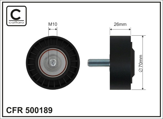 Deflection/Guide Pulley, V-ribbed belt - 500189 CAFFARO