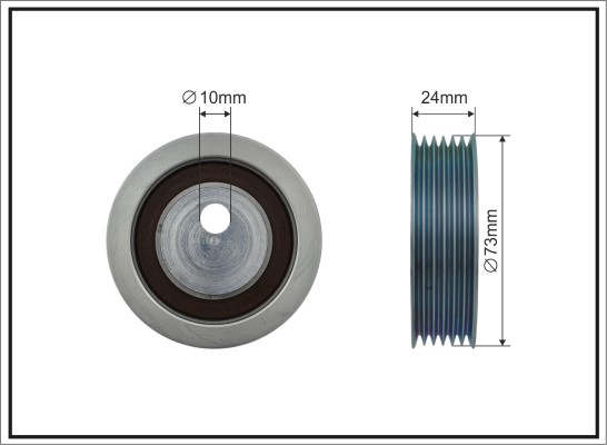 Tensioner Pulley, V-ribbed belt - 500190 CAFFARO