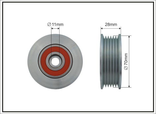 Tensioner Pulley, V-ribbed belt - 500209 CAFFARO