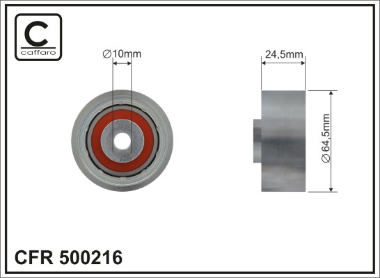 Deflection/Guide Pulley, timing belt - 500216 CAFFARO