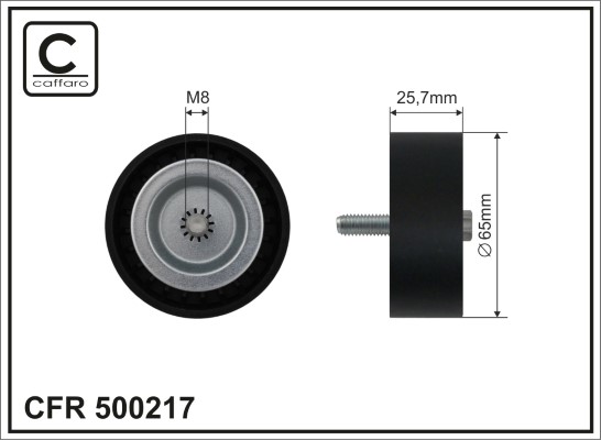 Deflection/Guide Pulley, V-ribbed belt - 500217 CAFFARO