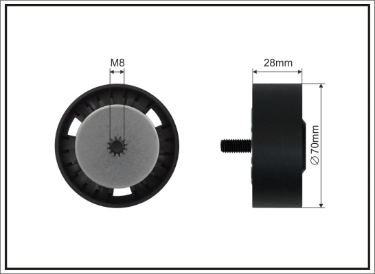 Deflection/Guide Pulley, V-ribbed belt - 500223 SC CAFFARO