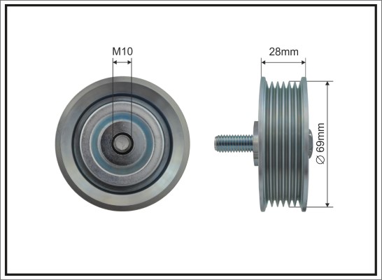 Deflection/Guide Pulley, V-ribbed belt - 500224 CAFFARO