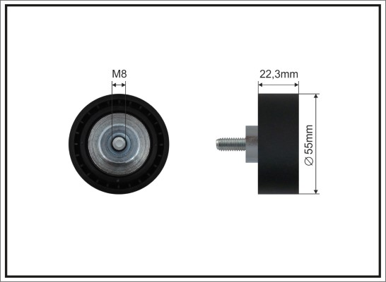 Deflection/Guide Pulley, V-ribbed belt - 500226 CAFFARO