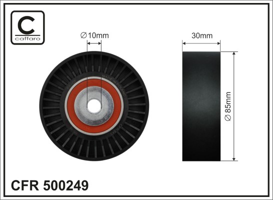 Deflection/Guide Pulley, V-ribbed belt - 500249 CAFFARO
