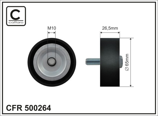 Deflection/Guide Pulley, V-ribbed belt - 500264 CAFFARO