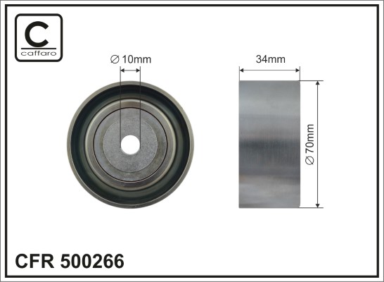 Deflection/Guide Pulley, V-ribbed belt - 500266 CAFFARO