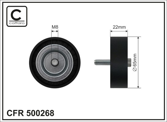 Deflection/Guide Pulley, V-ribbed belt - 500268 CAFFARO