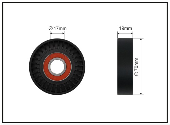 Tensioner Pulley, V-ribbed belt - 500271 CAFFARO