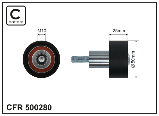 Deflection/Guide Pulley, timing belt - 500280 CAFFARO