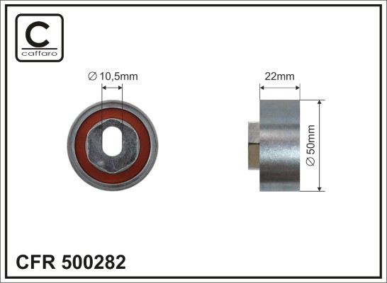 Deflection/Guide Pulley, timing belt - 500282 CAFFARO