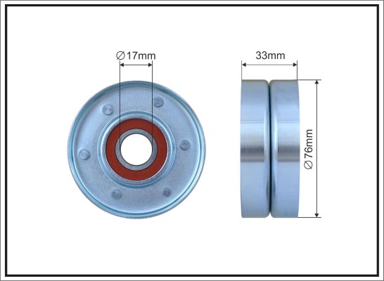 Tensioner Pulley, V-ribbed belt - 500288 CAFFARO