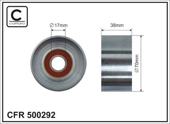 Rullo tenditore, Cinghia Poly-V - 500292 CAFFARO