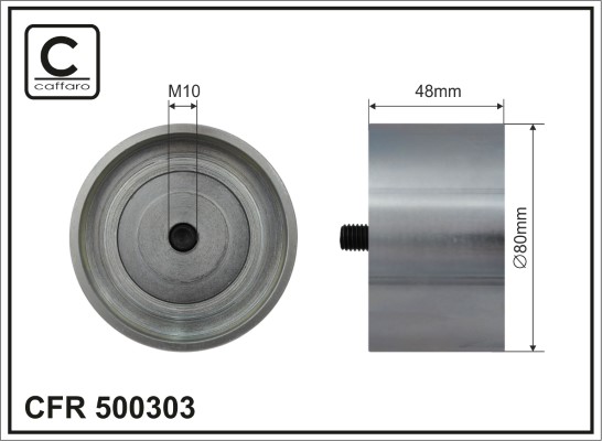 Deflection/Guide Pulley, V-ribbed belt - 500303 CAFFARO