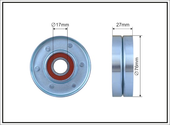 Tensioner Pulley, V-ribbed belt - 500316 CAFFARO