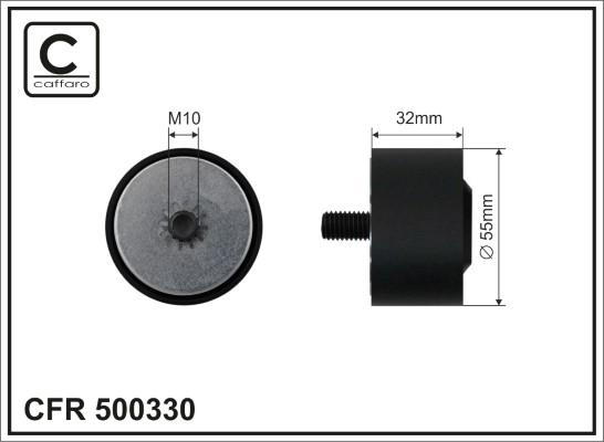 Deflection/Guide Pulley, V-ribbed belt - 500330 CAFFARO