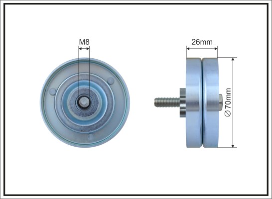 Deflection/Guide Pulley, V-ribbed belt - 500347 CAFFARO
