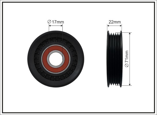 Tensioner Pulley, V-ribbed belt - 500349 CAFFARO