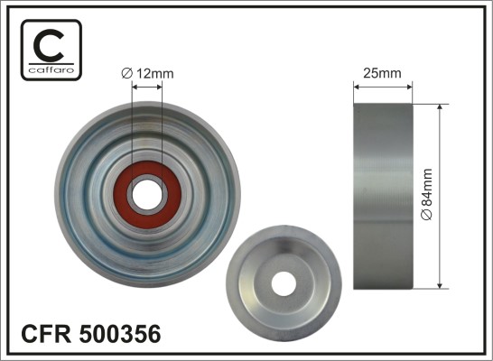 Deflection/Guide Pulley, V-ribbed belt - 500356 CAFFARO