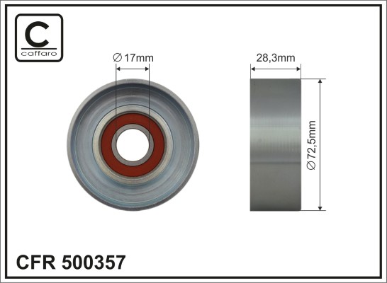 Galoppino/Guidacinghia, Cinghia Poly-V - 500357 CAFFARO